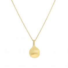 Marco Bicego Yellow Gold and Diamond Accent Pendant Necklace - Africa Boule Collection