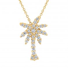 Roberto Coin Tiny Treasures Diamond Palm Tree Pendant 1/6ctw